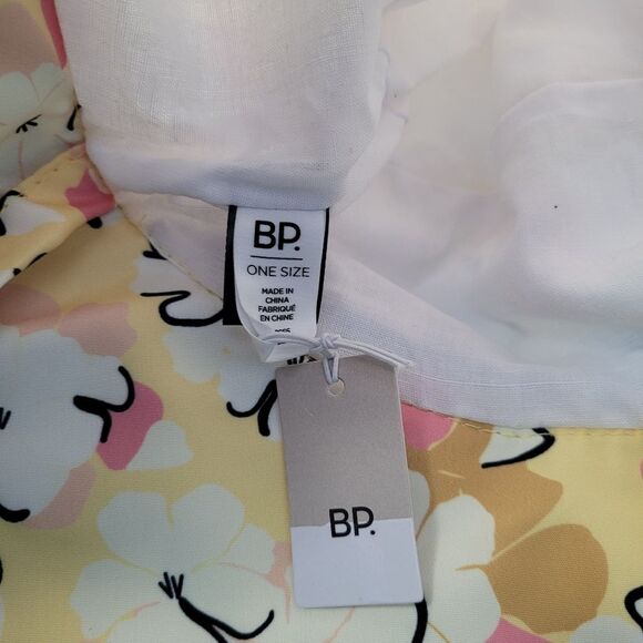 Nordstrom BP Oversized Floppy Bucket Sun Hat Yellow Floral - Picture 4 of 4